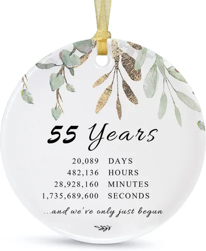 Miniatura 11 de Adorno de Navidad de aniversario de 10 años 2026, décimo para parejas, adorno de cerámica de diez años casados para decorar bodas en el hogar