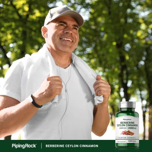 Miniatura 5 de Piping Rock Berberine HCI Ceylon Cinnamon Complex 120 cápsulas Suplemento de extracto de hierbas Fórmula vegetariana, sin OMG y sin gluten