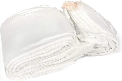 Miniatura 4 de Aluf Plastics Bolsas de basura de 45 galones, 40 x 46 pulgadas, color blanco (paquete de 100), para baño, hogar, oficina y basura ligera, rollos sin