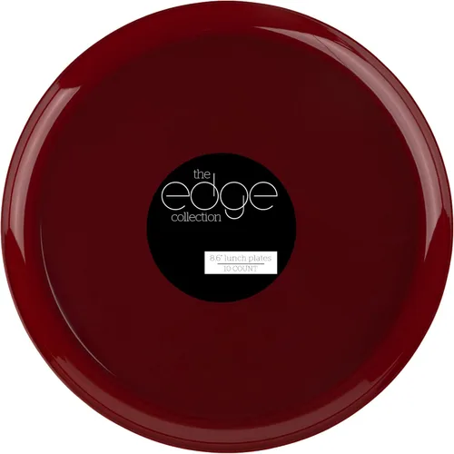 Miniatura 59 de [30 unidades de 8.6 pulgadas] Platos de fiesta de plástico azul oscuro Colección Edge Collection Premium pesado elegante vajilla desechable
