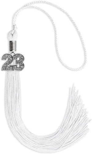 Miniatura 124 de Endea Graduation Borla de un solo color con dije de plata brillante (oro antiguo, 2022)