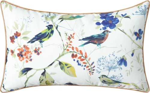 Miniatura 50 de VOGOL Juego de 2 fundas de almohada, 18 x 18 pulgadas, patrón de pájaros verdes, estampado de flores y pájaros verdes, fundas de cojín para cama