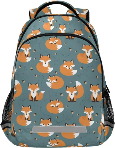 Miniatura 9 de MNSRUU Mochila escolar con correa para el pecho, mochila para laptop Galaxy Planets, mochila de senderismo de viaje para niños y niñas, Animal 031
