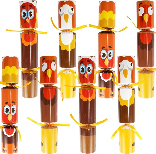 JOYIN Paquete de 8 recuerdos de fiesta de Acción de Gracias sin broches de presión, juegos de fiesta de Acción de Gracias estilo pavo para