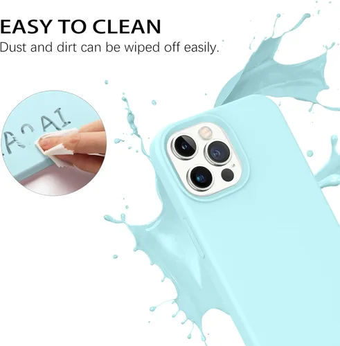 Miniatura 366 de GUAGUA Funda compatible con iPhone 17 Pro Max de 6.9 pulgadas, silicona líquida, goma de gel suave, delgada, forro de microfibra delgada