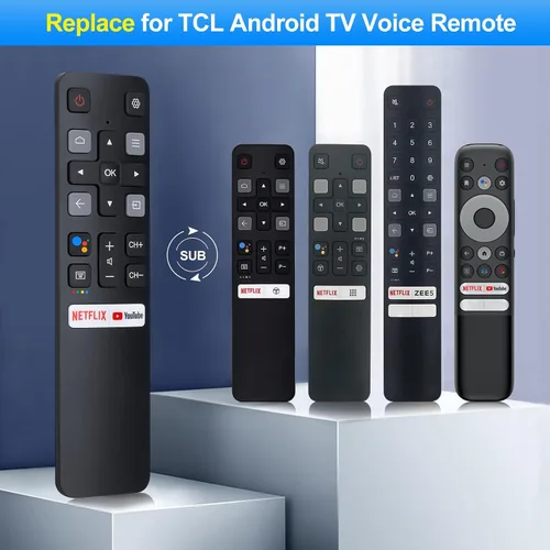 Miniatura 2 de Reemplazo de voz para control remoto TCL-Android-TV, nuevo control remoto RC802V actualizado para televisores inteligentes TCL con función de voz