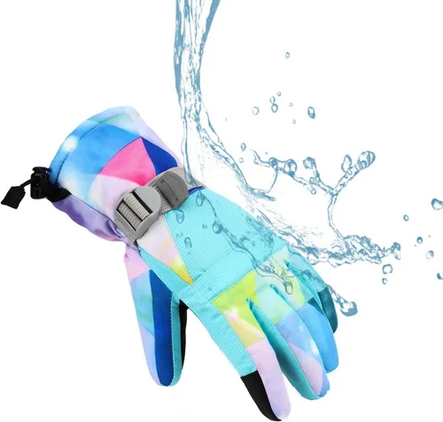 Miniatura 3 de Guantes de esquí, guantes de nieve impermeables para pantalla táctil, guantes de invierno cálidos para clima frío, guantes térmicos de snowboard