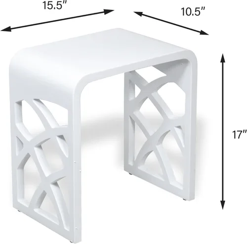 Miniatura 2 de SolutionBased Refine M3 - Silla de ducha de baño, color blanco mate, 19 libras, silla de ducha para ducha interior, asientos de ducha para ancianos