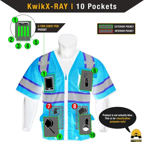 Miniatura 5 de KwikSafety - Charlotte, NC - Men's & Women's Class 3 Safety Vest PPE Hi Vis Reflective ANSI OSHA