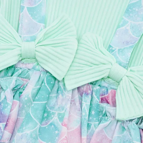 Miniatura 5 de UNICOMIDEA Ropa de bebé para niñas de 0 a 18 meses, body de manga con volantes y diadema