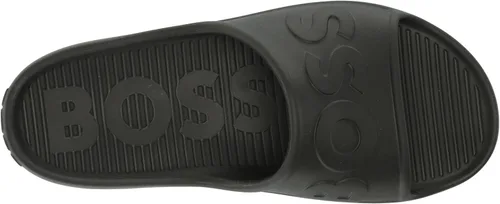 Miniatura 5 de BOSS Sandalias de vinilo con logotipo llamativo para hombre, Negro Galaxy