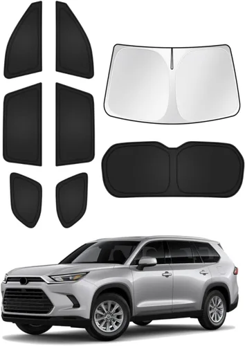 Miniatura 98 de T TGBROS Parasol para parabrisas para Honda Civic 2022-2025 2026, parasol grueso con bloqueo UV y opaca, para privacidad, plegables, 8 accesorios