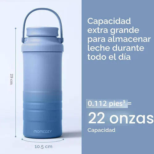 Miniatura 8 de Momcozy Enfriador portátil de leche materna de 22 onzas para exteriores, salvavidas con enfriamiento total de 360° durante 24 horas, enfriador