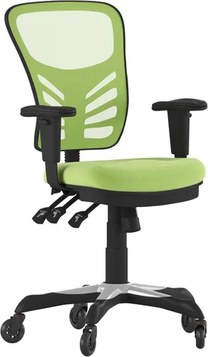 Miniatura 19 de Flash Furniture Nicholas Silla de oficina ergonómica giratoria ejecutiva multifunción de malla negra con brazos ajustables y ruedas de rodillo