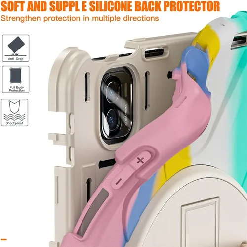 Miniatura 4 de Para Xiaomi Pad 5 / Xiaomi Pad 5 Pro Funda de tableta de 11.0 pulgadas 3 en 1 Marco de plástico duro + doble silicona