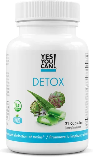 Yes You Can! Natural Detox Pills - Limpieza diurética con electrolitos y vitaminas - Ayuda con la retención de agua - Sin gluten, 21 cápsulas