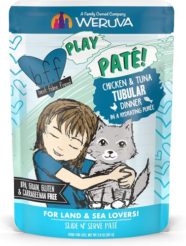 Miniatura 11 de Weruva B.F.F. Play - Best Feline Friend Paté Lovers, Aw Yeah!, Paté Partay! Paquete variado, bolsa de 3 onzas (paquete de 12)