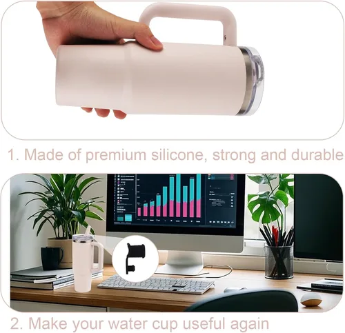 Miniatura 5 de 4 tapones de repuesto para fugas compatibles con vaso Stanley Quencher ProTour de 30 onzas, parte de tapón de silicona para tapa de botella de agua