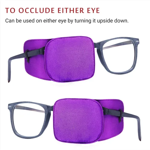 Miniatura 4 de Astropic Parche Grande de Seda para Ojos para Adultos y Niños con Gafas Grandes para Cubrir Cualquier Ojo (Grande, Violeta)