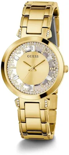 Miniatura 2 de GUESS US Womens Gold-Tone Transparent Analog Watch
