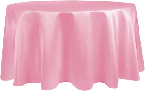 Miniatura 16 de Ultimate Textile Mantel redondo de satén nupcial de 60 pulgadas, se adapta a mesas de menos de 60 pulgadas de diámetro, berenjena morado berenjena