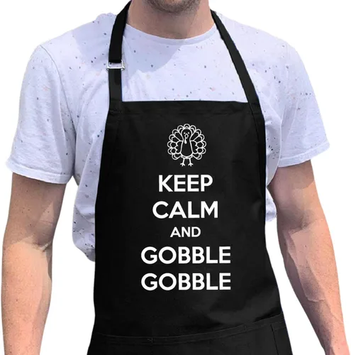 ApronMen, Gobble Gobble - Delantal de barbacoa ajustable para hombre, talla única