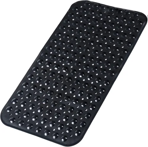 Miniatura 23 de Tapetes para bañera y ducha, tapete de baño antideslizante de 28 x 15 pulgadas, tapete para bañera lavable a máquina con ventosas y orificios