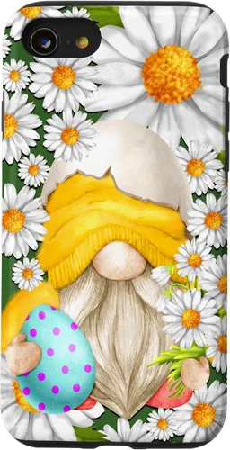 Miniatura 18 de iPhone 16 Easter Chick Gnome Graphic For Women Floral Daisy Flower Case