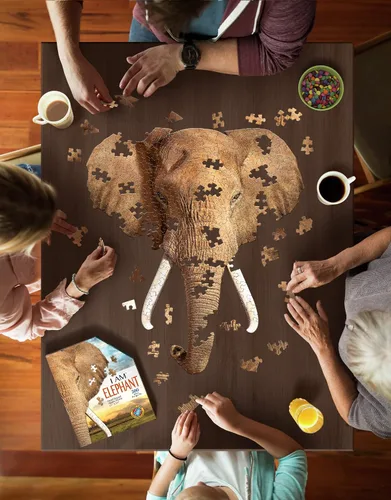Miniatura 4 de e11even Madd Capp Puzzles - Yo soy elefante - 300 piezas - Rompecabezas en forma de animal (6017)