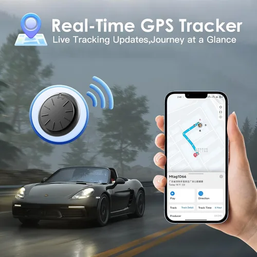 Miniatura 7 de Rastreador GPS negro para vehículos, rastreador de coche en tiempo real funciona con Apple Find My(solo iOS), sin suscripción, cobertura global