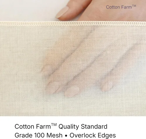Miniatura 4 de Cotton Farm - Paños de queso precortados, 18 x 18 pulgadas, grado 100, bordes sobrehilados, listos para usar, gasa de muselina para colar y cocinar