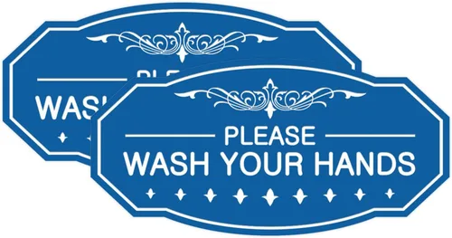 Miniatura 15 de Signs ByLITA Letrero de Victorian Please Wash Your Hands (plata cepillada) - Grande Brushed Silver