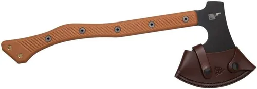 Miniatura 2 de TOPS Cuchillos Hacha de alto impacto Hacha de espiga completa - Acabado de revestimiento de tracción negro - Funda de cuero marrón