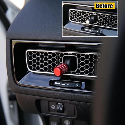 Miniatura 2 de CKE 4 piezas compatibles con Honda Civic CR-V 2026 2025 2024 2023 Accesorios para consola central de automóvil, tapas de perilla de ventilación