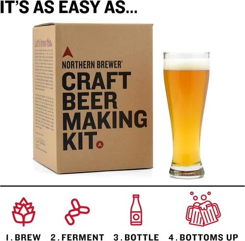 Miniatura 5 de Northern Brewer - Kit de inicio de fabricación de cerveza artesanal de 1 galón sin sifón, equipo y kit de recetas de cerveza (trigo)
