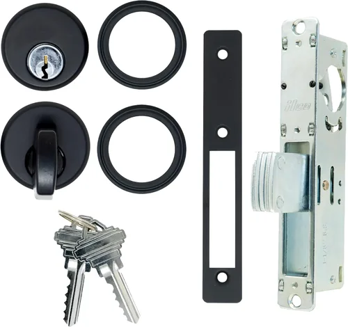 Summit DOORWARE Cerradura de cerrojo de embutir con llaves | Piezas de repuesto de cerradura de puerta estilo rito Adams | Kit de reemplazo de