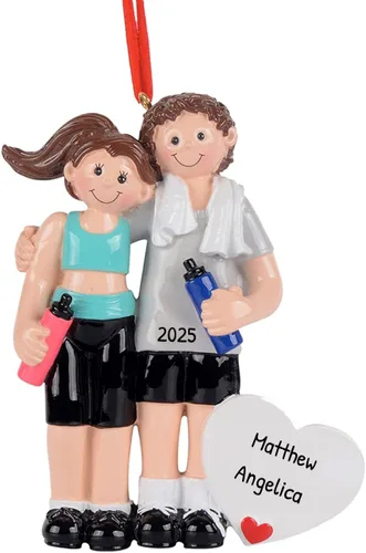 Miniatura 11 de Adornos de levantamiento de pesas personalizados para árbol de Navidad, adorno de entrenamiento, adorno de levantamiento de pesas, adorno de barra