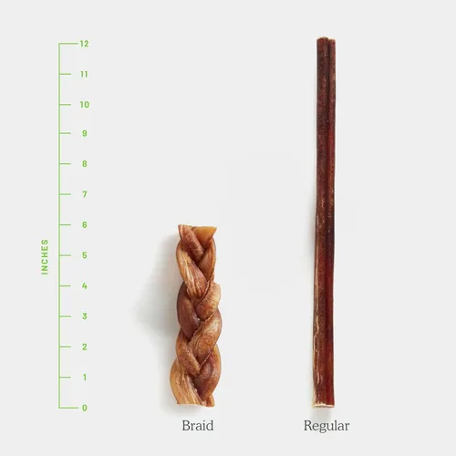 Miniatura 4 de Get Joy Bully Braid - Masticable natural para perros, 6 pulgadas, trenzado de un solo ingrediente, Bull Pizzle de larga duración, sin olor