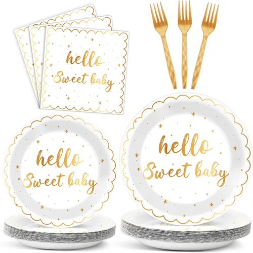 Miniatura 38 de 96 piezas de decoración de cumpleaños número 65 para hombres, platos y servilletas de papel para la mesa de pastel, suministros de mesa
