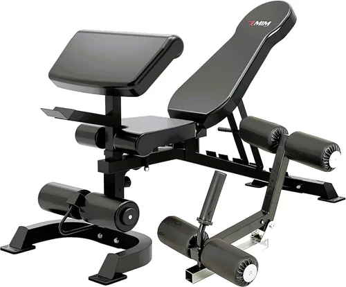 Miniatura 4 de MiM USA Hercules EX Commercial All-in-One Home Gym Machine, 2000 lb Capacity, 400 lb Weight Stack, Adjustable Bench, Leg Press, Jammer Arms, Leg