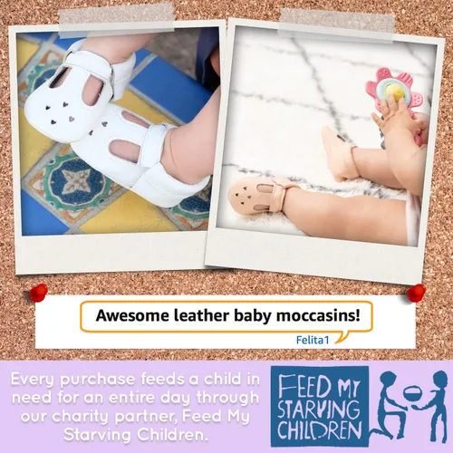 Miniatura 2 de BirdRock Baby Mary Jane - Mocasines para bebé de piel auténtica con suela suave para recién nacidos, bebés, infantes y niños pequeños.