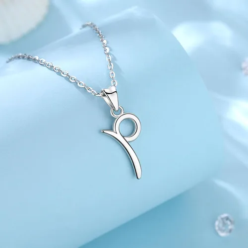 Miniatura 78 de EUDORA Collares de plata esterlina con inicial para mujer, regalos clásicos de 26 letras sin cuello para niñas, hermana, madre hija, cadena de 18