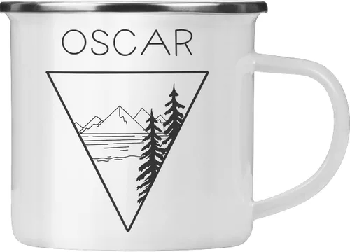 Miniatura 3 de Taza de campamento esmaltada personalizada. Tazas de café de cerámica personalizadas para campamento y senderismo, regalo de San Valentín