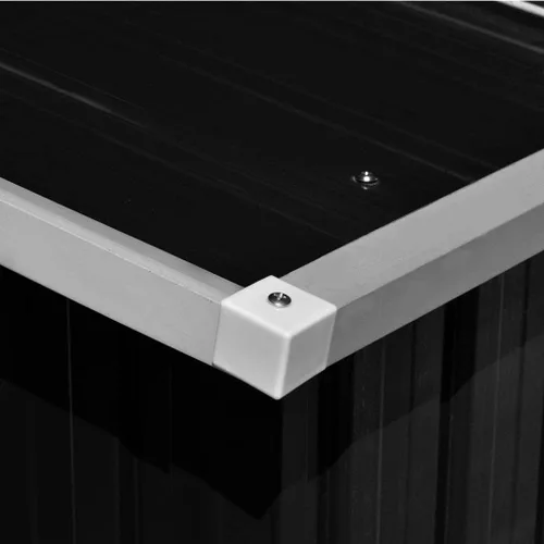 Miniatura 6 de vidaXL Cobertizo de jardín con puertas correderas y rejillas de ventilación con cerradura para jardín, patio trasero, herramienta de utilidad