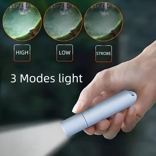 Miniatura 5 de Paquete de 5 mini linternas LED pequeñas, luces de flash recargables USB C, linternas ultraligeras con zoom para el hogar, emergencia, camping