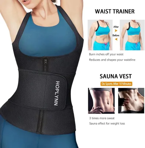 Miniatura 3 de HOPLYNN - Faja modeladora de neopreno para mujer en forma de chaleco para reducir la cintura, control de abdomen, le da forma a la cintura