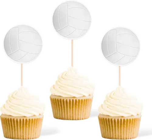 Miniatura 6 de Gexolenu 36 piezas de decoración de cupcakes de fútbol de doble cara para deportes al aire libre, baby shower, jugadores de fútbol, fiesta