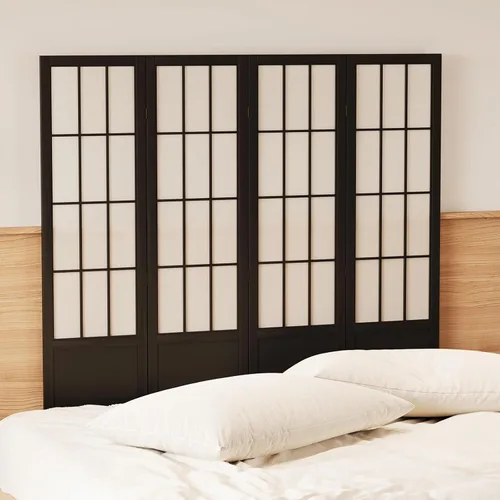 Miniatura 3 de Divisor de habitación, pantalla plegable de madera estilo Shoji japonés de 66.9 pulgadas de alto con bisagras dobles para decoración del hogar