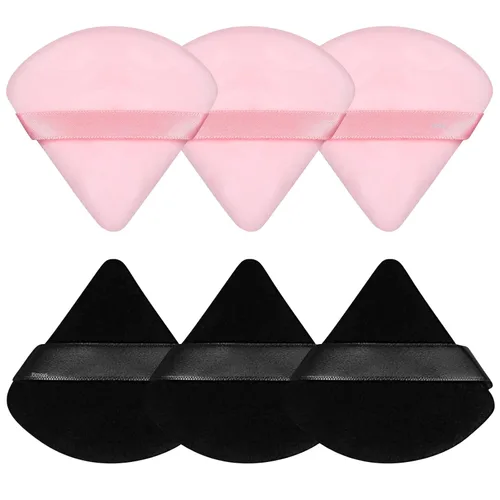 Miniatura 27 de 6 Piezas Borla de Polvo Triangular Esponja de Maquillaje Suave Borla de Maquillaje para Polvo Facial Base Cosmética Esponja Herramienta