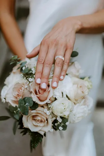Miniatura 3 de WLPCIV Anillo de ansiedad para mujeres y hombres, anillo giratorio de acero inoxidable, anillos de arena con acabado con purpurina para aliviar
